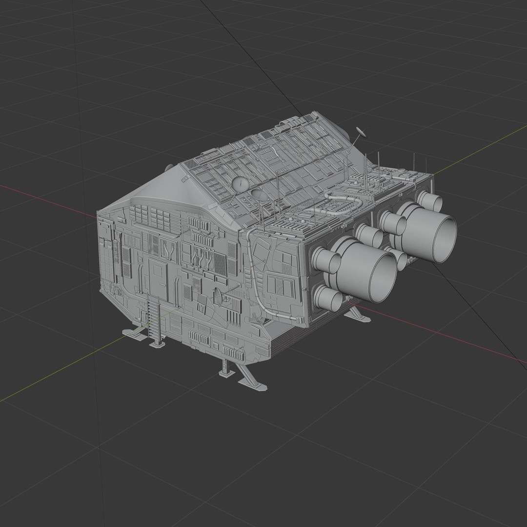 Spaceship 3D Model – High Poly PBR Asset for Games and Animation - View 27