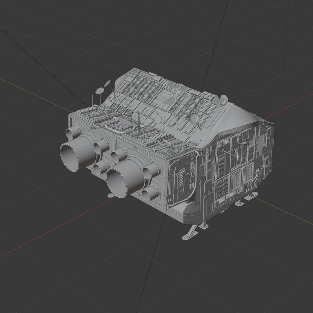 Spaceship 3D Model – High Poly PBR Asset for Games and Animation - View 28