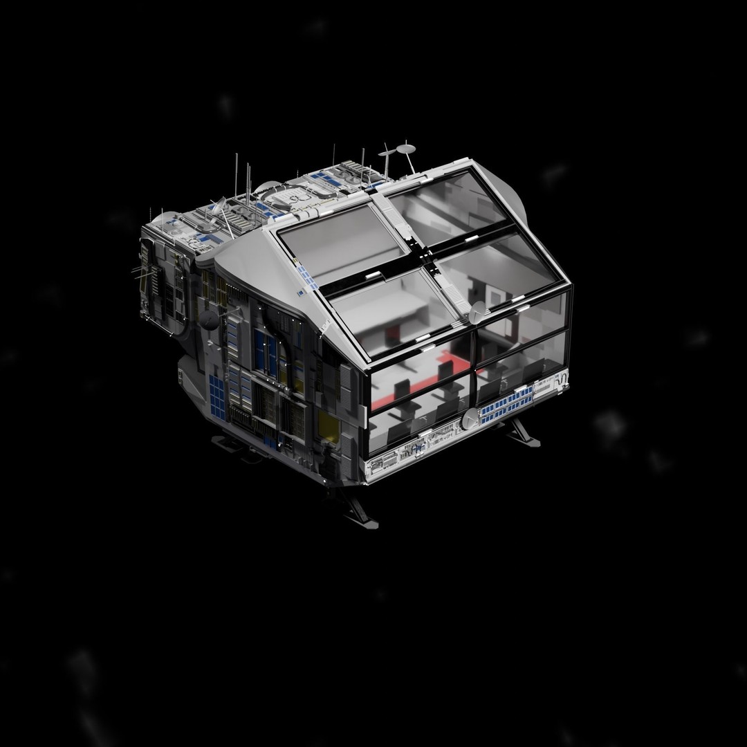 Spaceship 3D Model – High Poly PBR Asset for Games and Animation - View 3