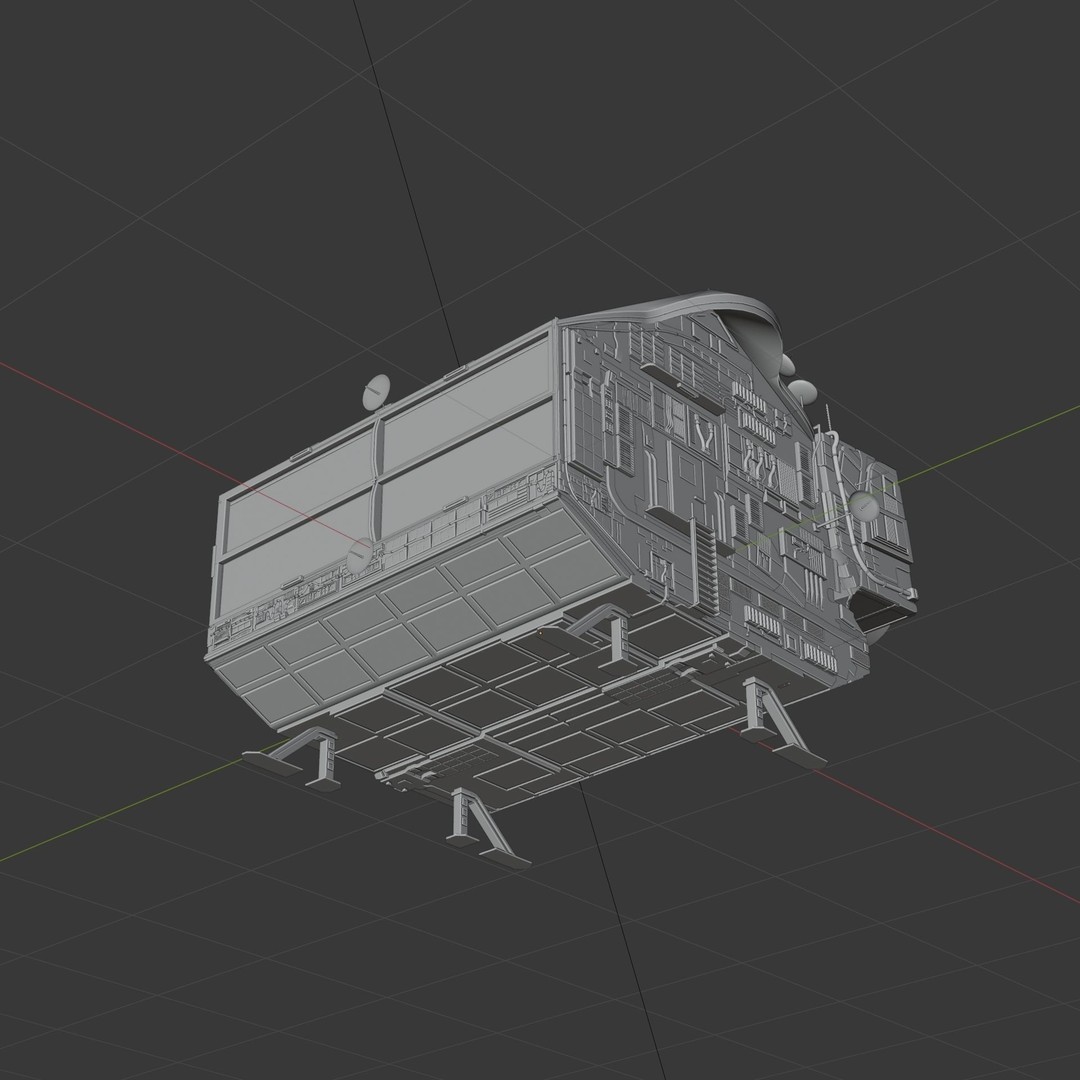Spaceship 3D Model – High Poly PBR Asset for Games and Animation - View 30