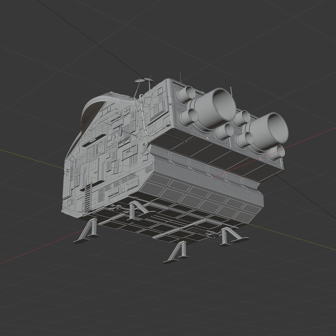 Spaceship 3D Model – High Poly PBR Asset for Games and Animation - View 31