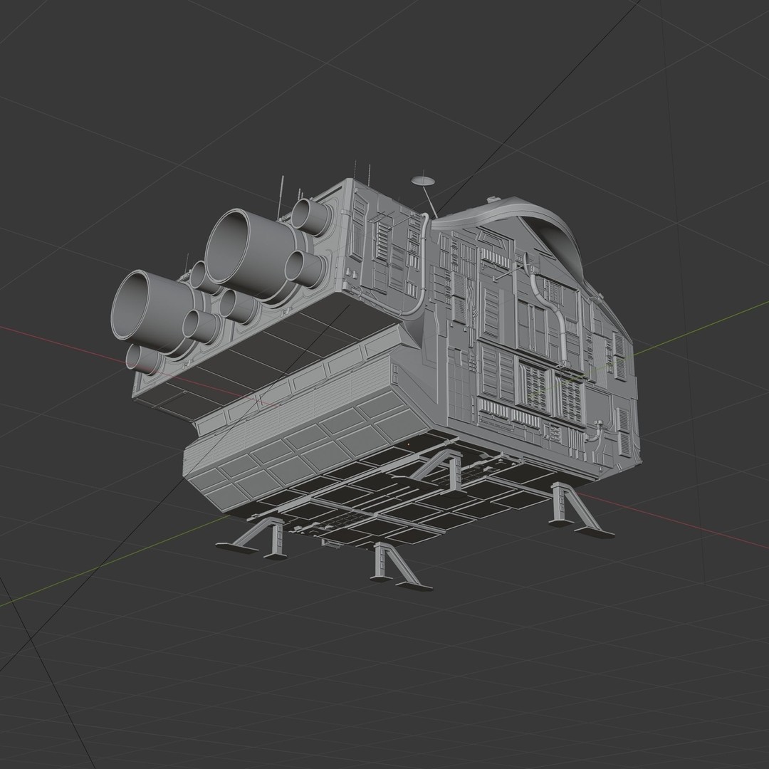 Spaceship 3D Model – High Poly PBR Asset for Games and Animation - View 32