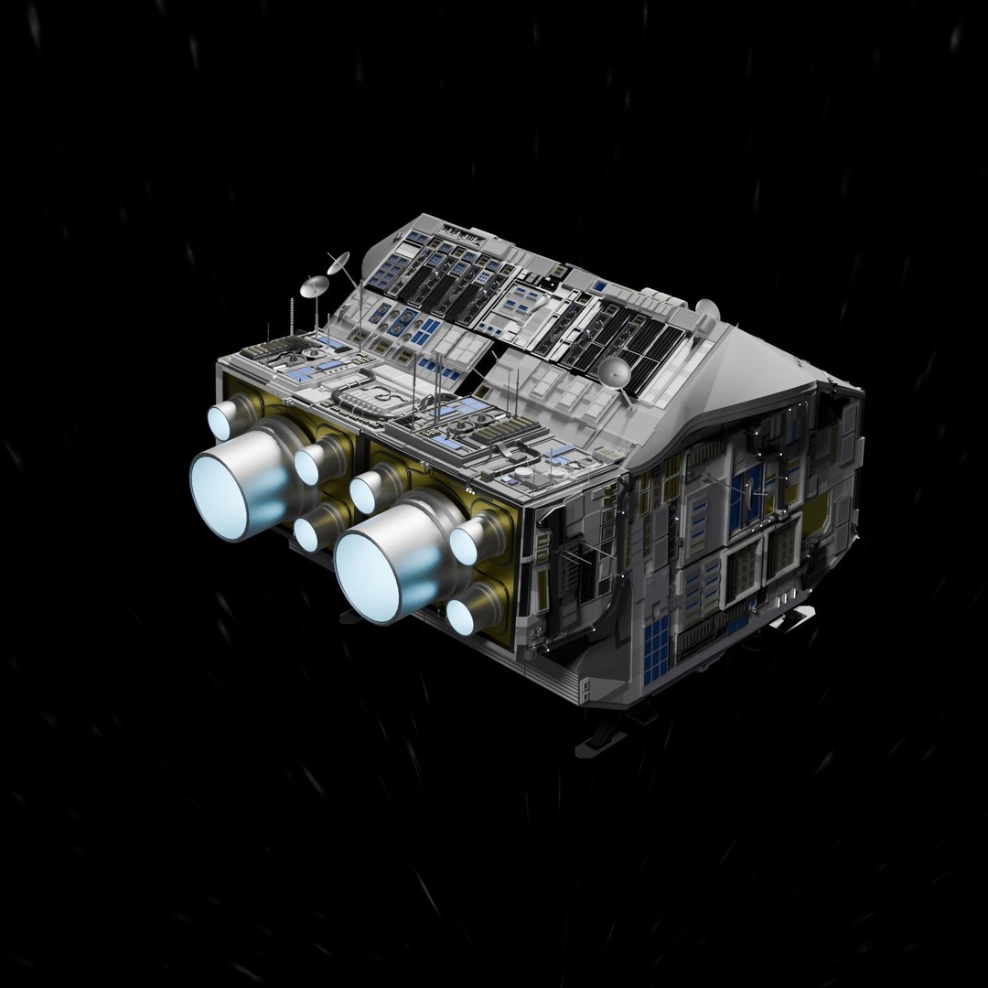 Spaceship 3D Model – High Poly PBR Asset for Games and Animation - View 4