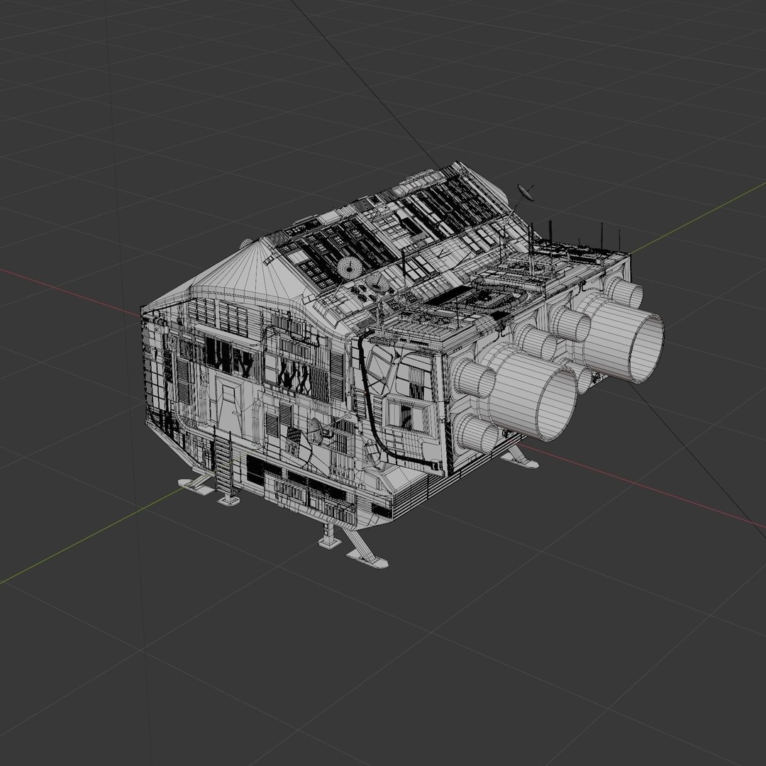 Spaceship 3D Model – High Poly PBR Asset for Games and Animation - View 46