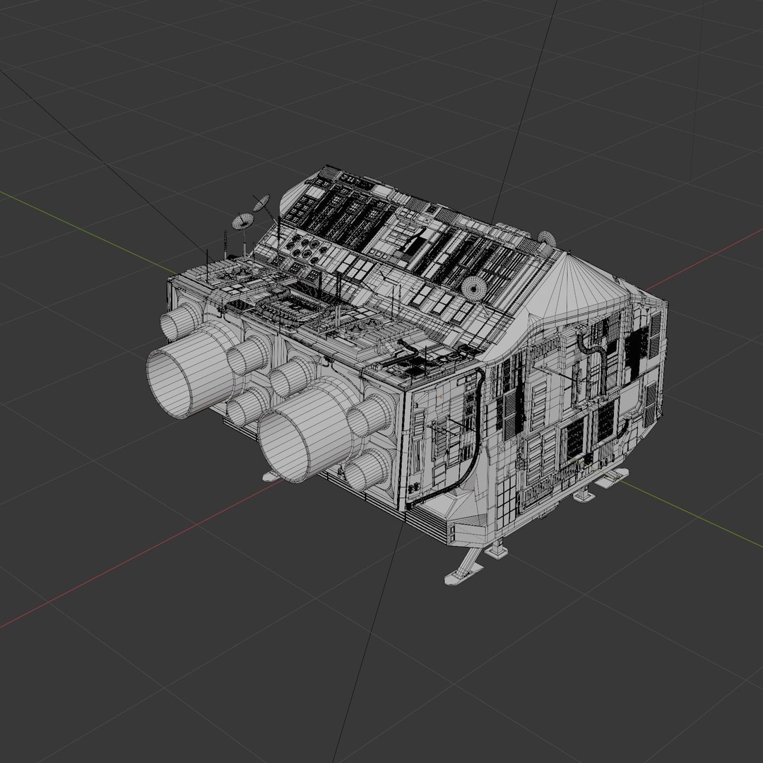 Spaceship 3D Model – High Poly PBR Asset for Games and Animation - View 47