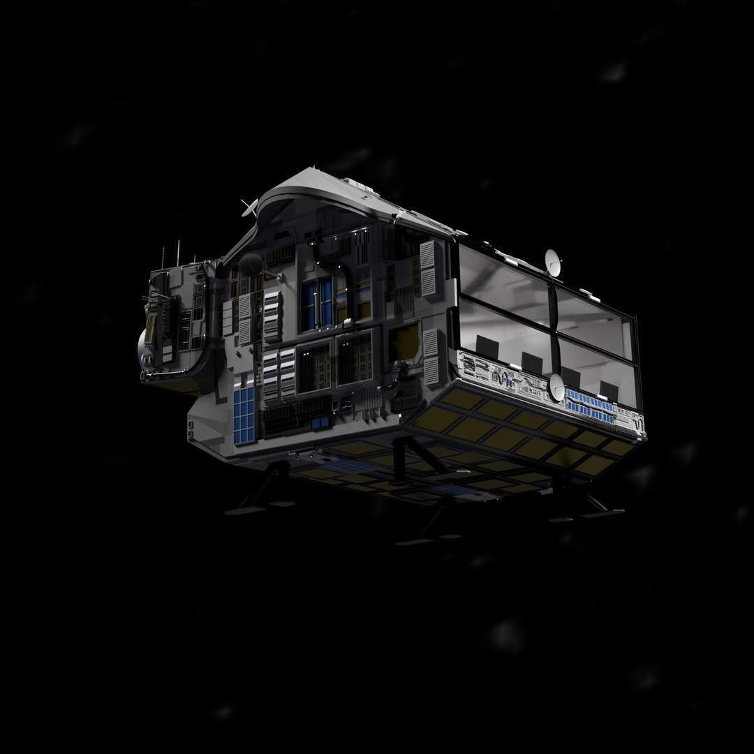 Spaceship 3D Model – High Poly PBR Asset for Games and Animation - View 5