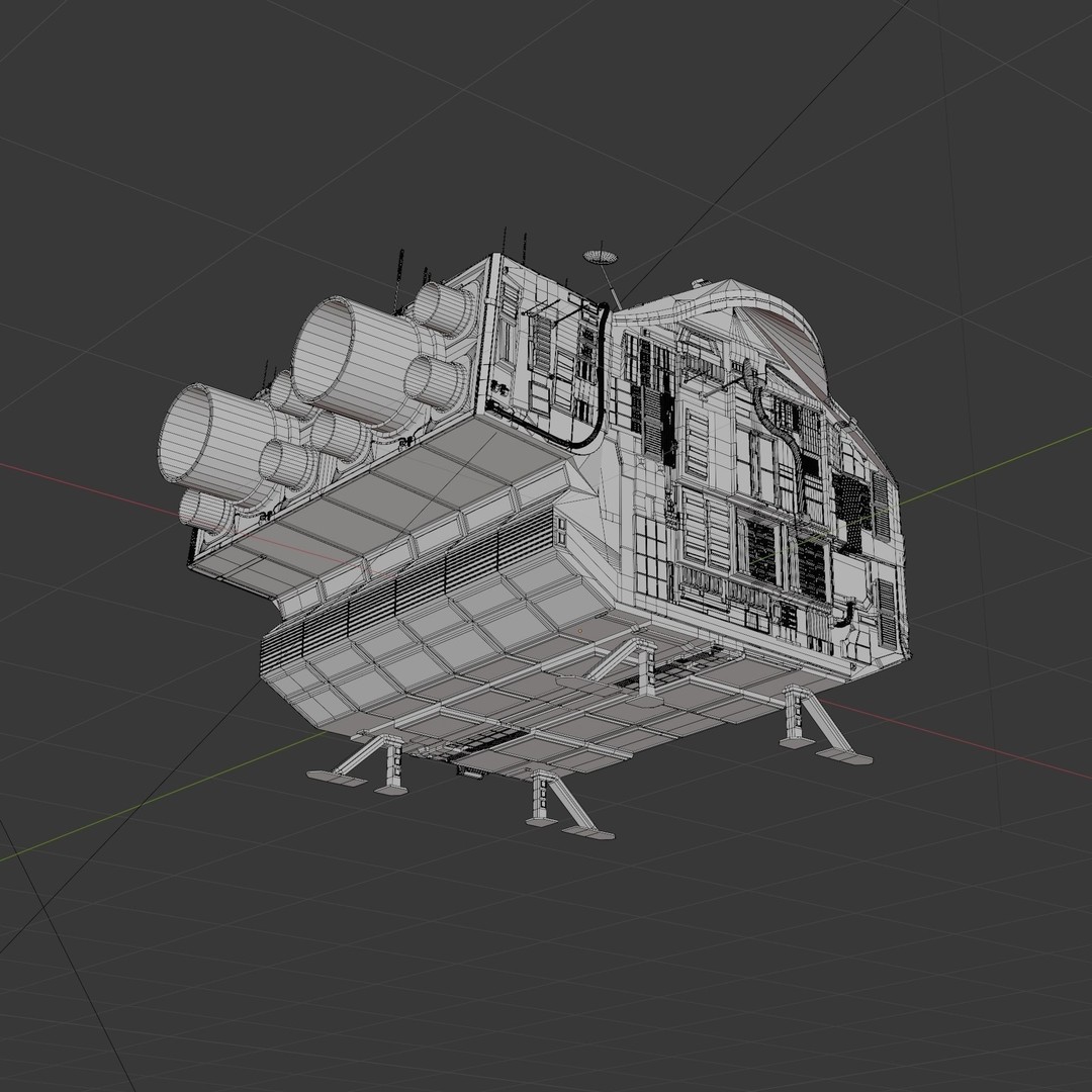 Spaceship 3D Model – High Poly PBR Asset for Games and Animation - View 51