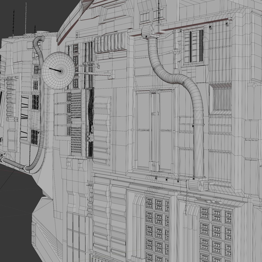 Spaceship 3D Model – High Poly PBR Asset for Games and Animation - View 60