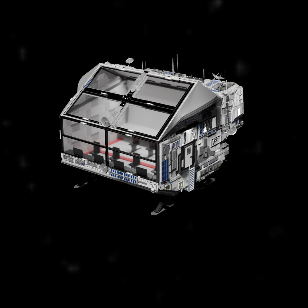 Spaceship 3D Model – High Poly PBR Asset for Games and Animation - View 7