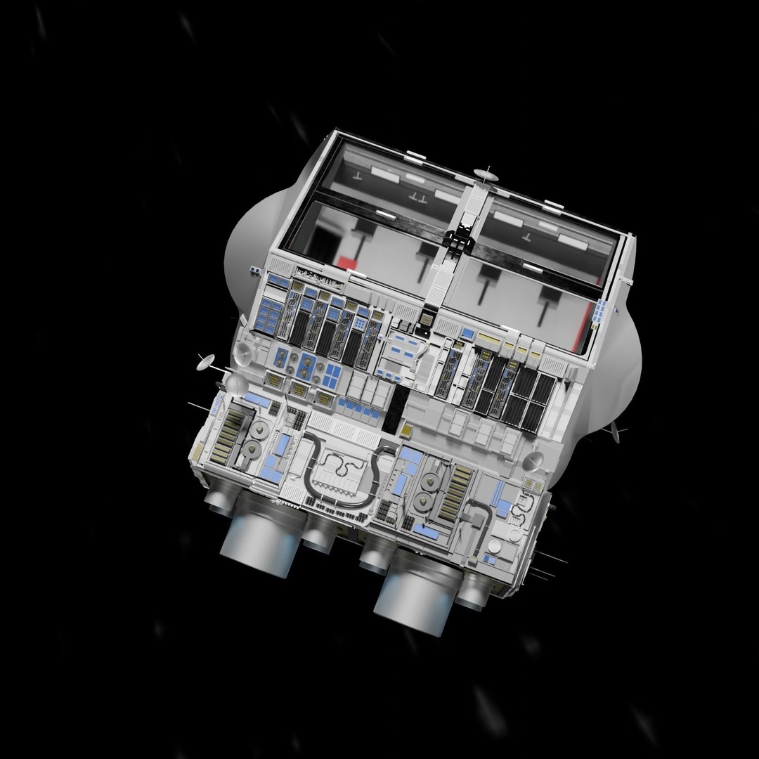Spaceship 3D Model – High Poly PBR Asset for Games and Animation - View 9
