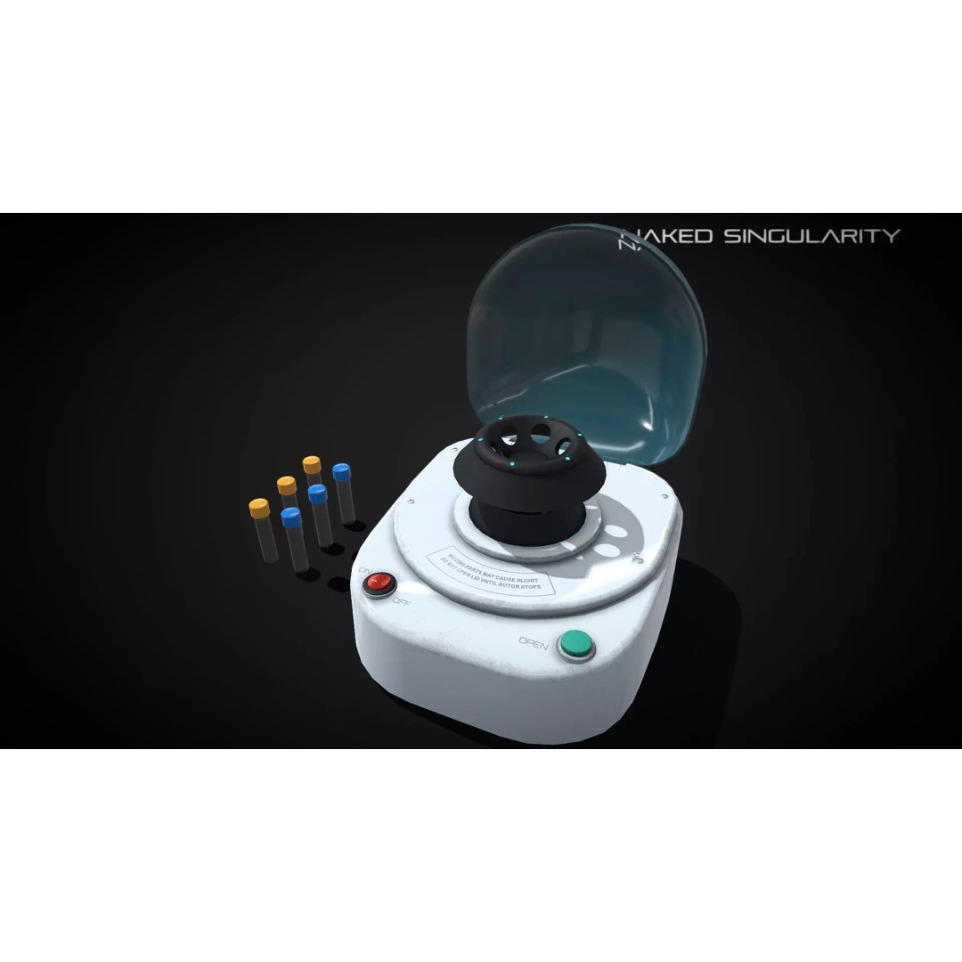 Mini Centrifuge 3D Model – Low Poly Laboratory Equipment, FBX - View 2