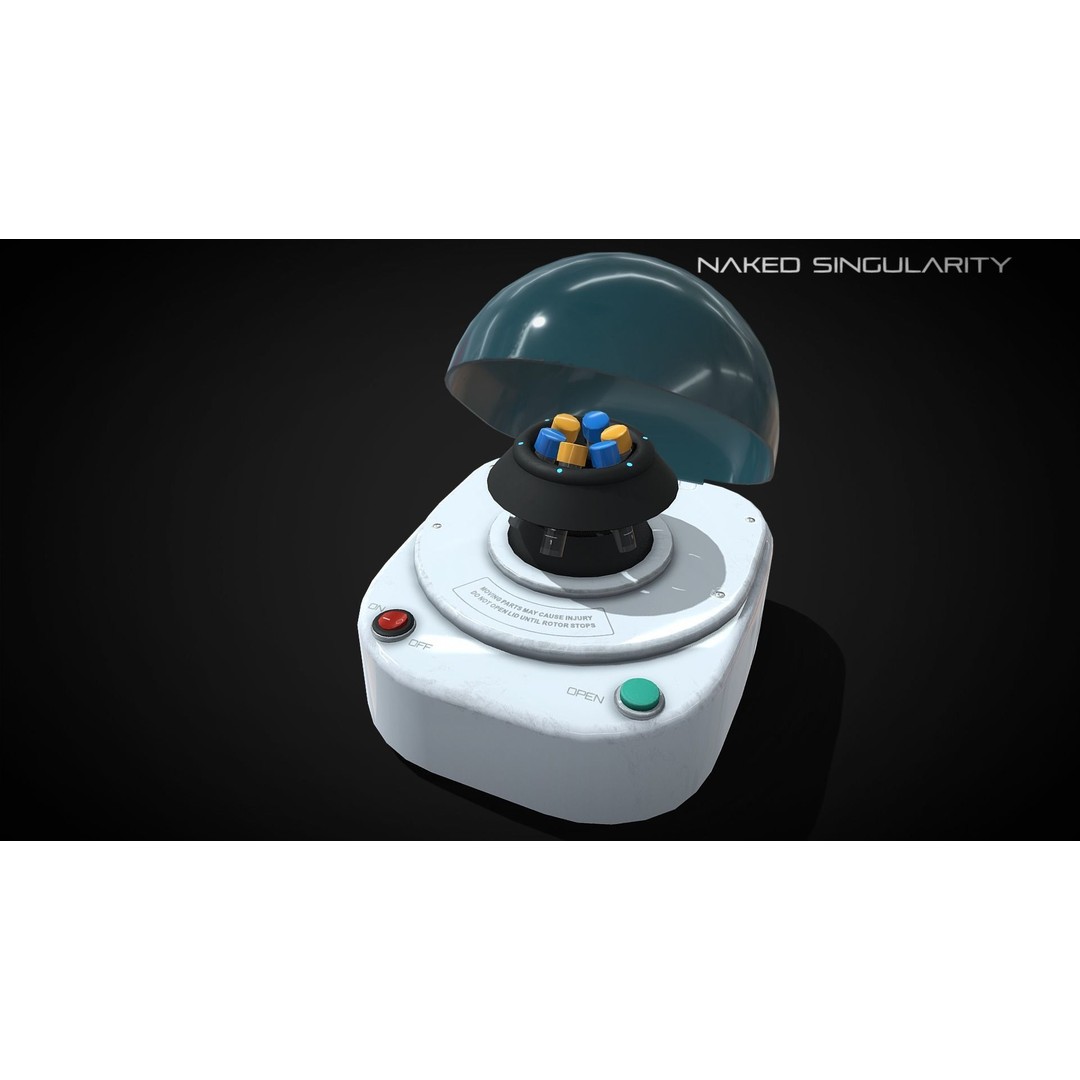 Mini Centrifuge 3D Model – Low Poly Laboratory Equipment, FBX - View 3