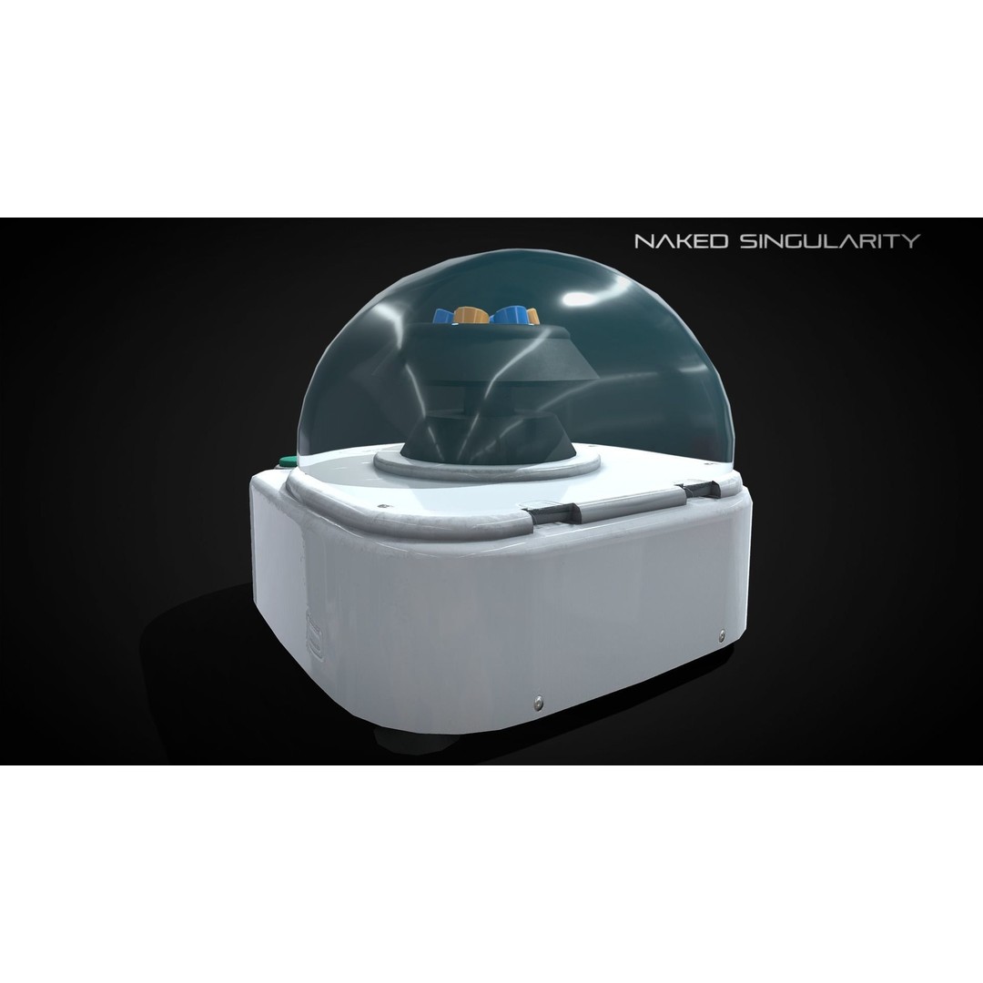 Mini Centrifuge 3D Model – Low Poly Laboratory Equipment, FBX - View 5