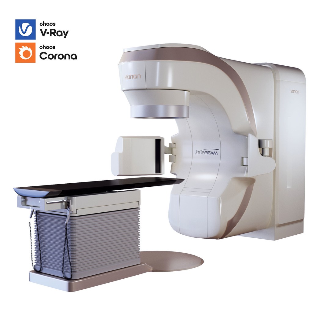 Varian Truebeam Radiotherapy Unit 3D Model – Realistic Medical Equipment, FBX - View 3