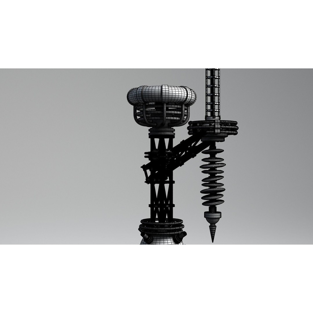 Tesla Coil 3D Model – Retro Laboratory Asset, PBR Textures - View 12