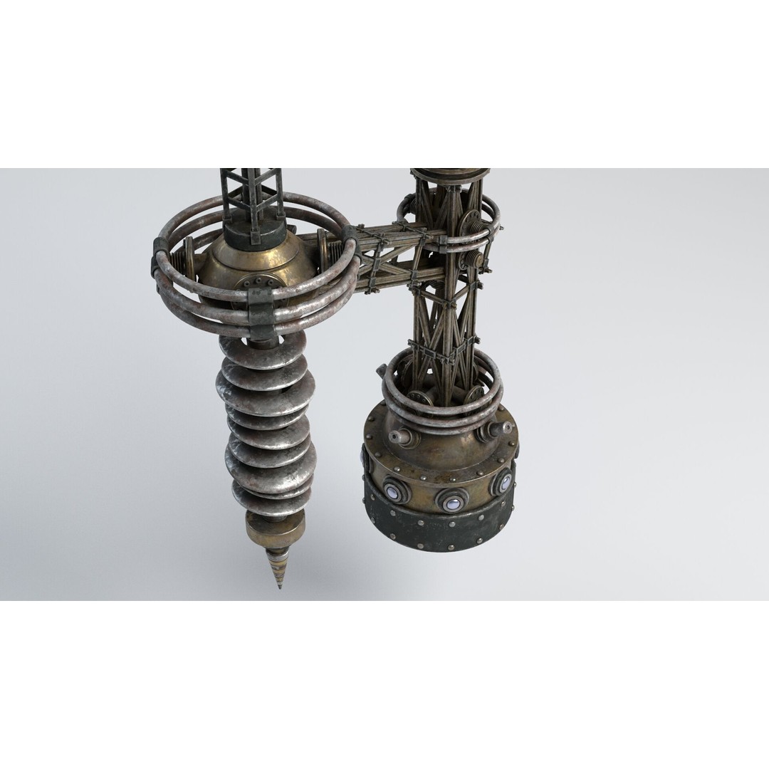 Tesla Coil 3D Model – Retro Laboratory Asset, PBR Textures - View 3