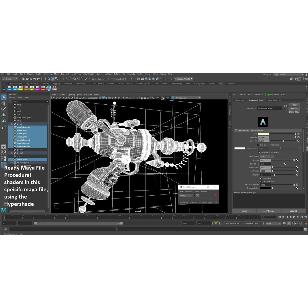 Alien Gun 3D Model – Futuristic Weapon, PBR Textures, FBX, OBJ - View 7
