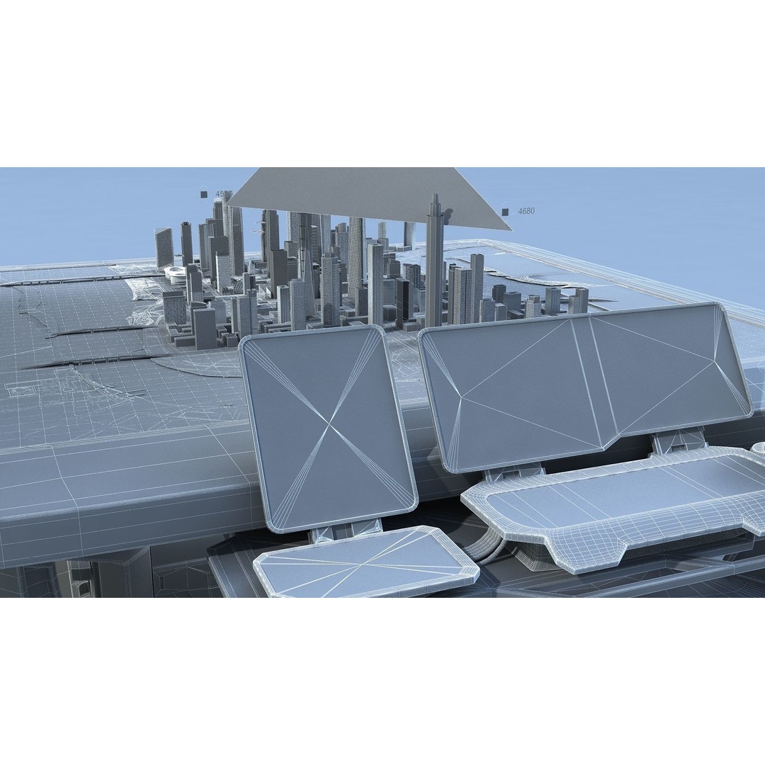 Sci-fi Holographic Table 3D Model – Futuristic Control Console, FBX - View 15
