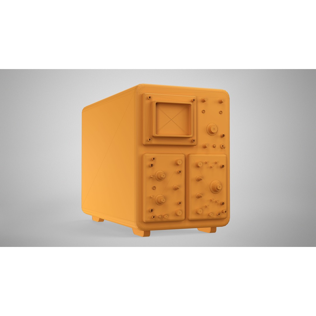 Retro Oscilloscope 3D Model – Low Poly Game Ready Asset, FBX, OBJ - View 10