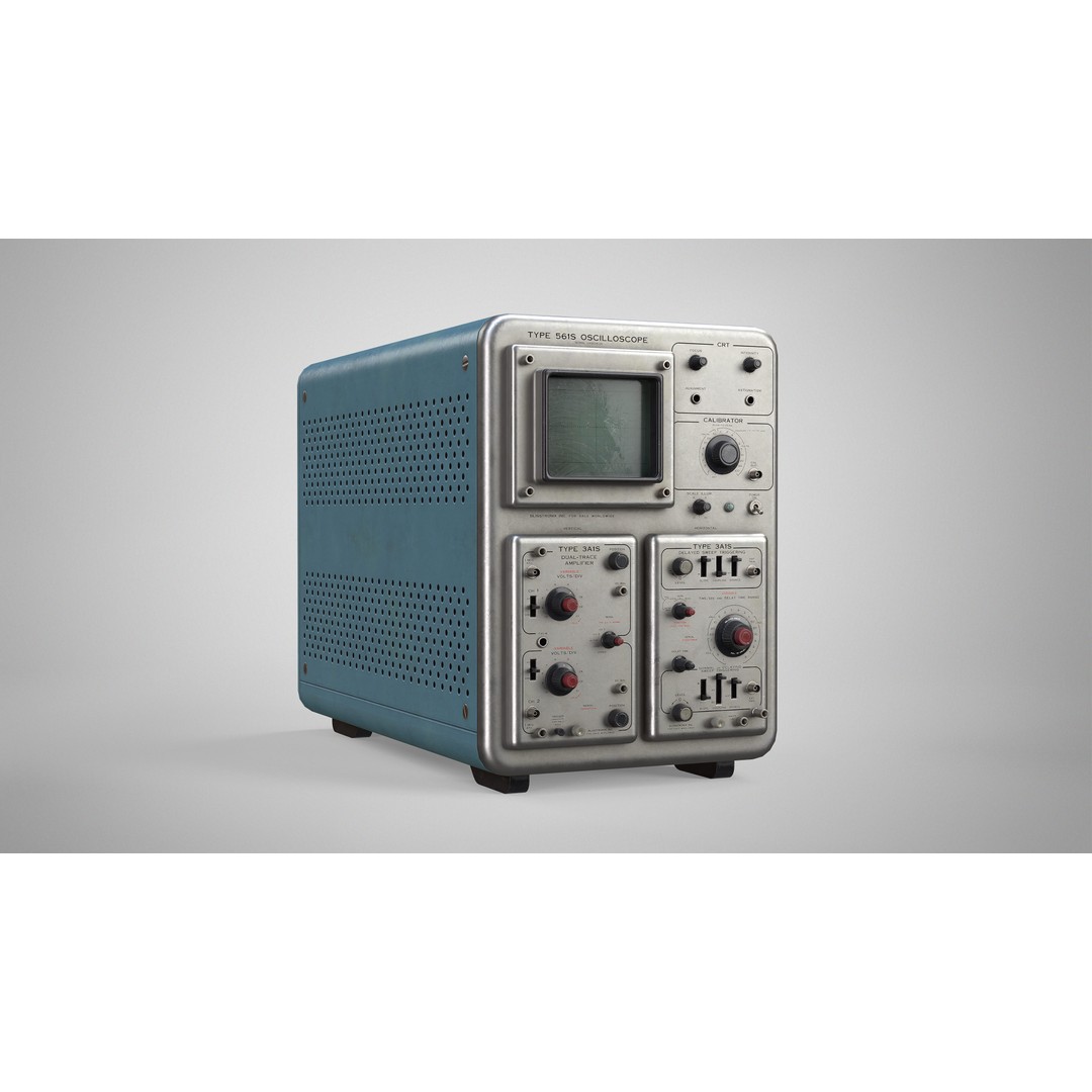 Retro Oscilloscope 3D Model – Low Poly Game Ready Asset, FBX, OBJ - View 5