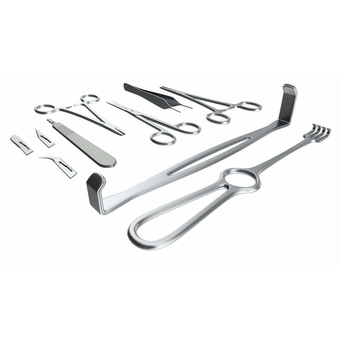 Surgical Instruments 3D Model – High Quality PBR Medical Asset, FBX - View 4