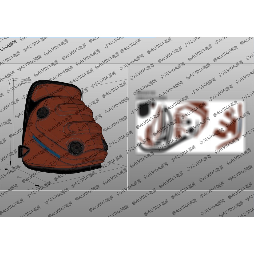 Bloodhound Armor 3D Model – Low Poly Pepakura Cosplay Template - View 18