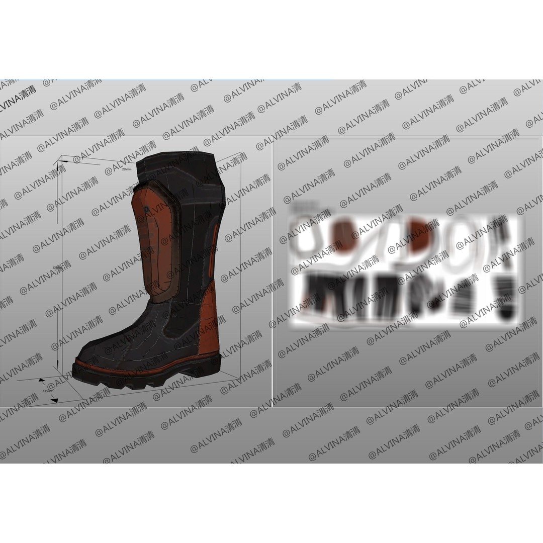 Bloodhound Armor 3D Model – Low Poly Pepakura Cosplay Template - View 30