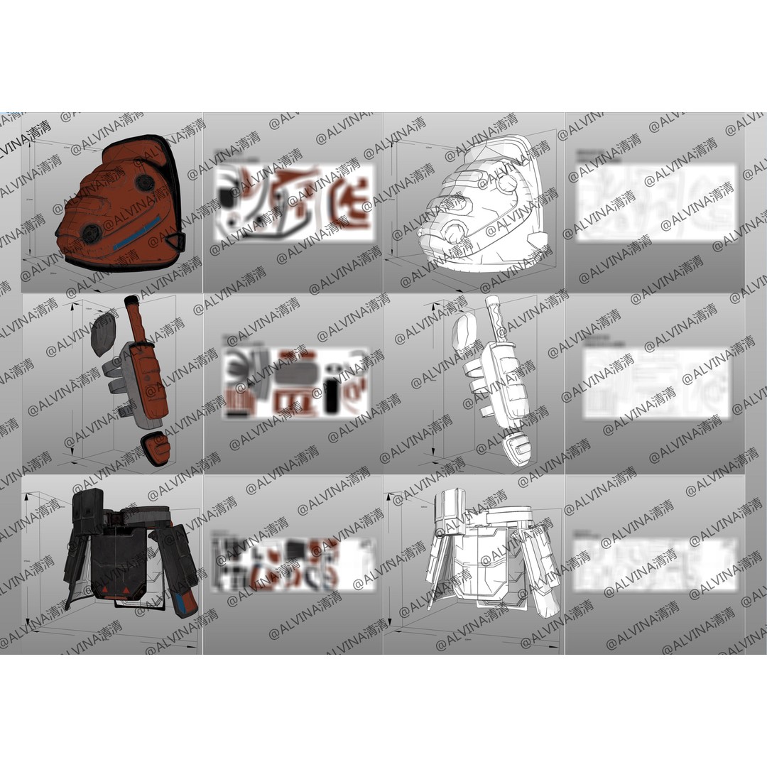 Bloodhound Armor 3D Model – Low Poly Pepakura Cosplay Template - View 8