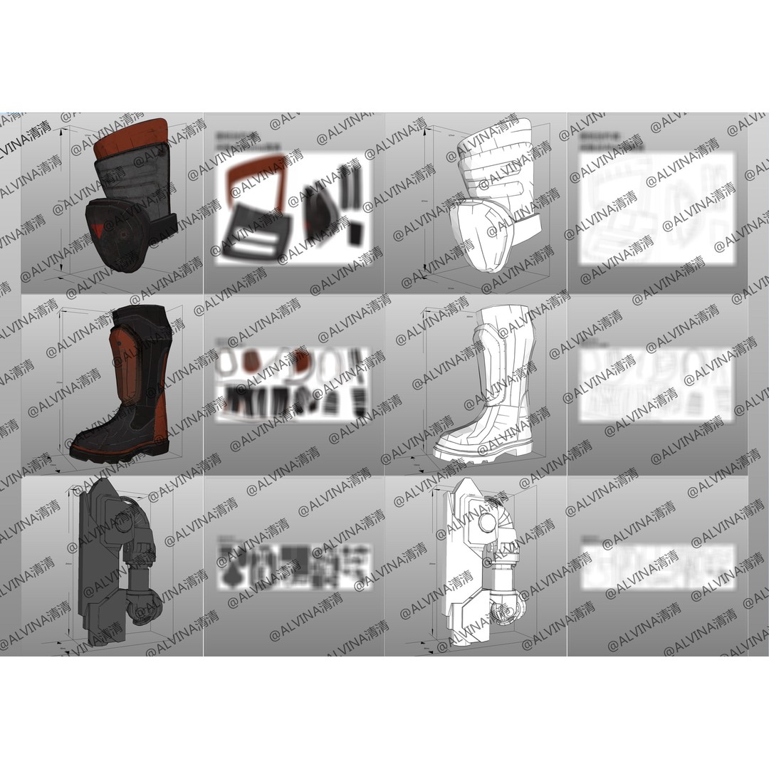Bloodhound Armor 3D Model – Low Poly Pepakura Cosplay Template - View 9