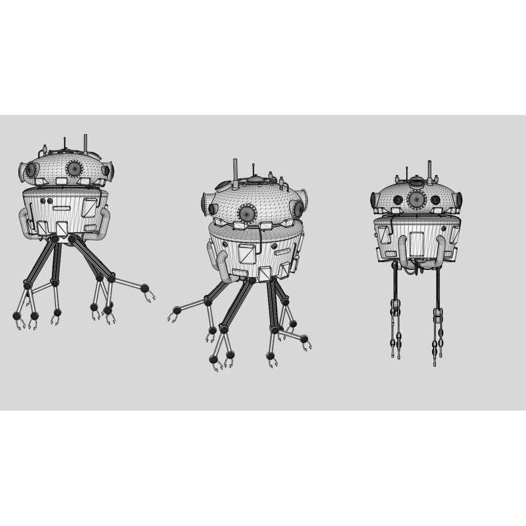 Sci-Fi Collector 3D Model – Low Poly Digital Asset, FBX, OBJ