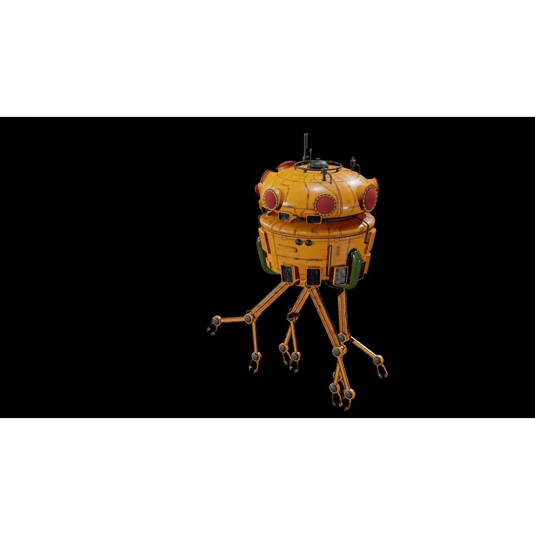 Sci-Fi Collector 3D Model – Low Poly Digital Asset, FBX, OBJ - View 10