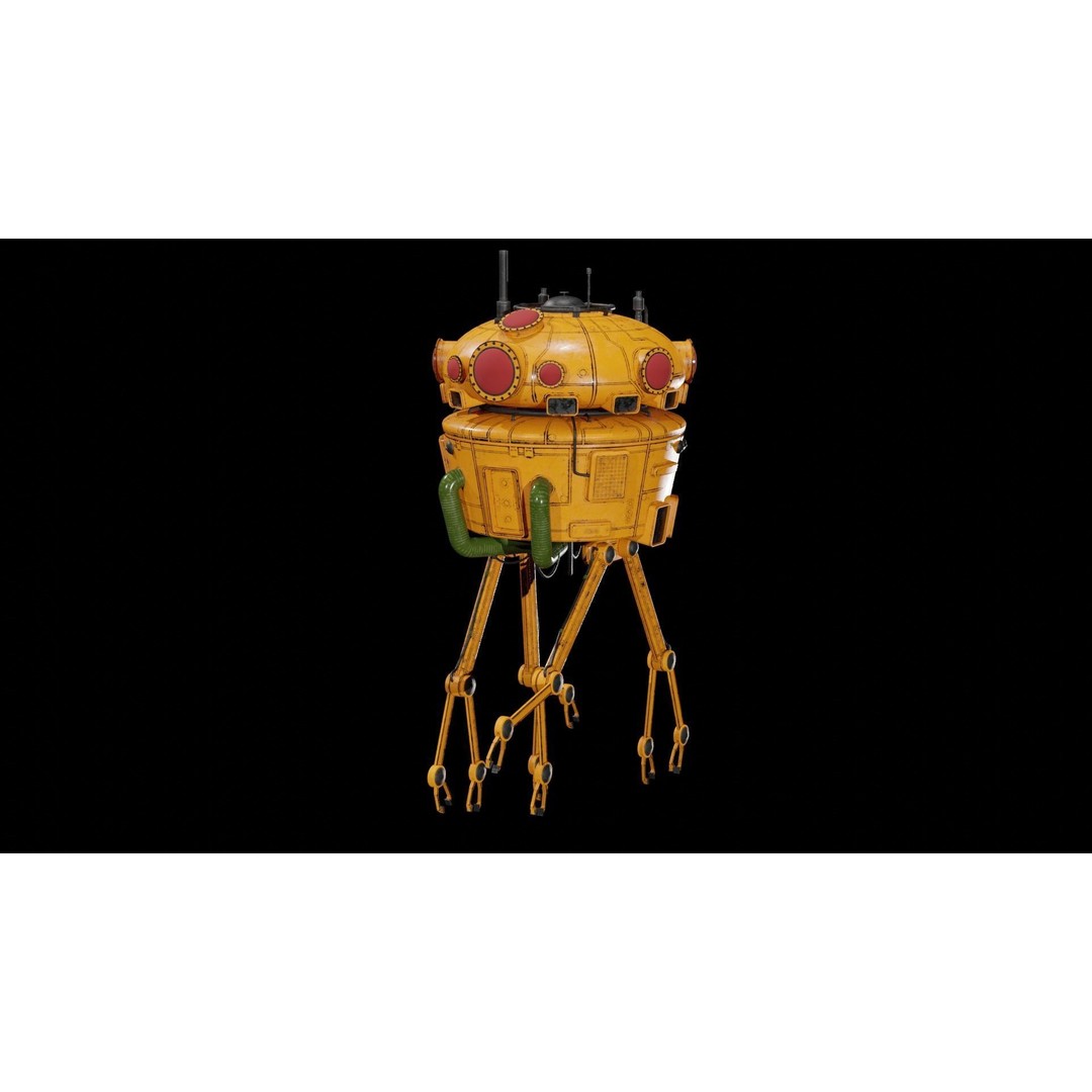 Sci-Fi Collector 3D Model – Low Poly Digital Asset, FBX, OBJ - View 11