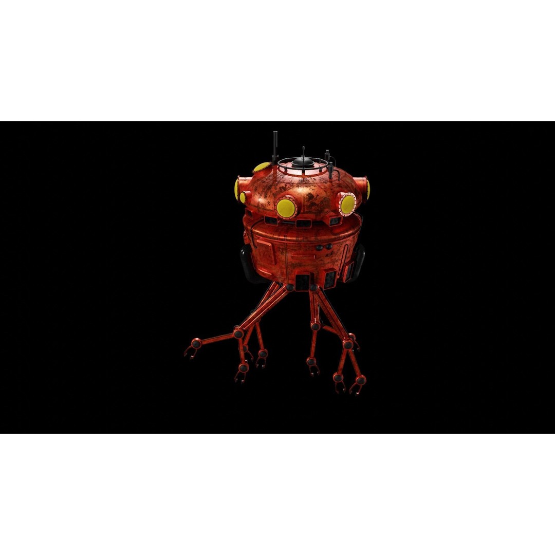 Sci-Fi Collector 3D Model – Low Poly Digital Asset, FBX, OBJ - View 13