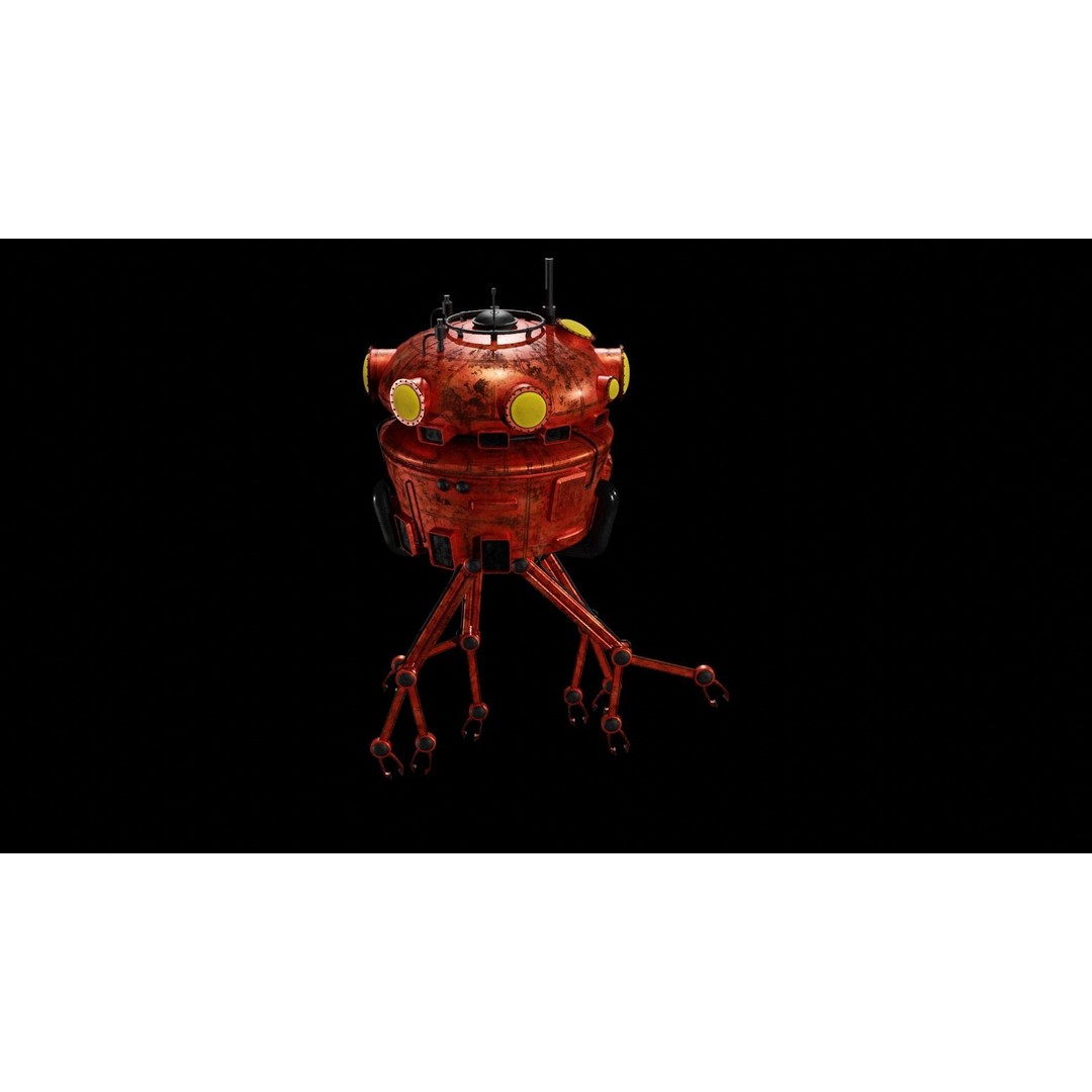 Sci-Fi Collector 3D Model – Low Poly Digital Asset, FBX, OBJ - View 14