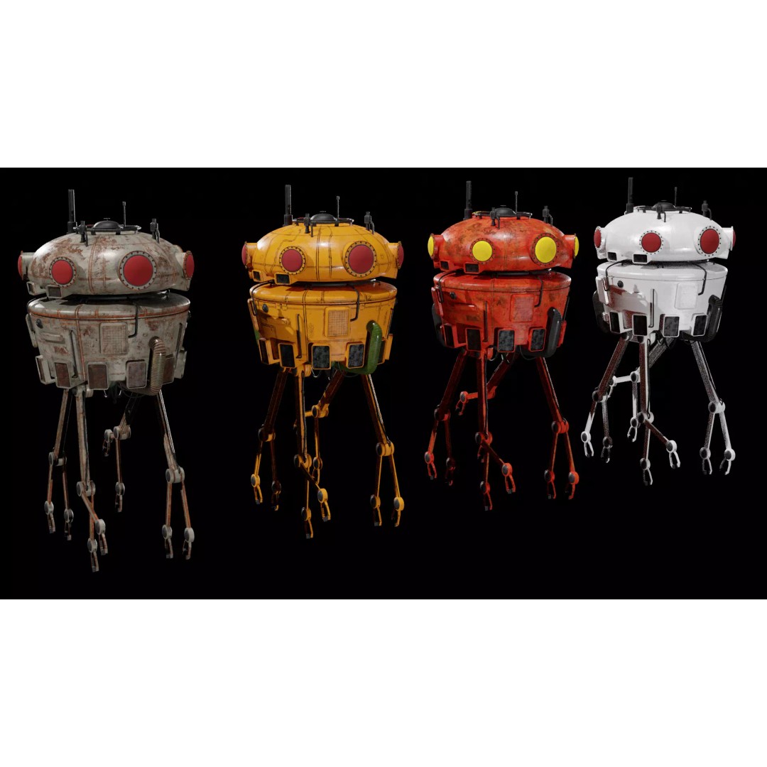 Sci-Fi Collector 3D Model – Low Poly Digital Asset, FBX, OBJ - View 2