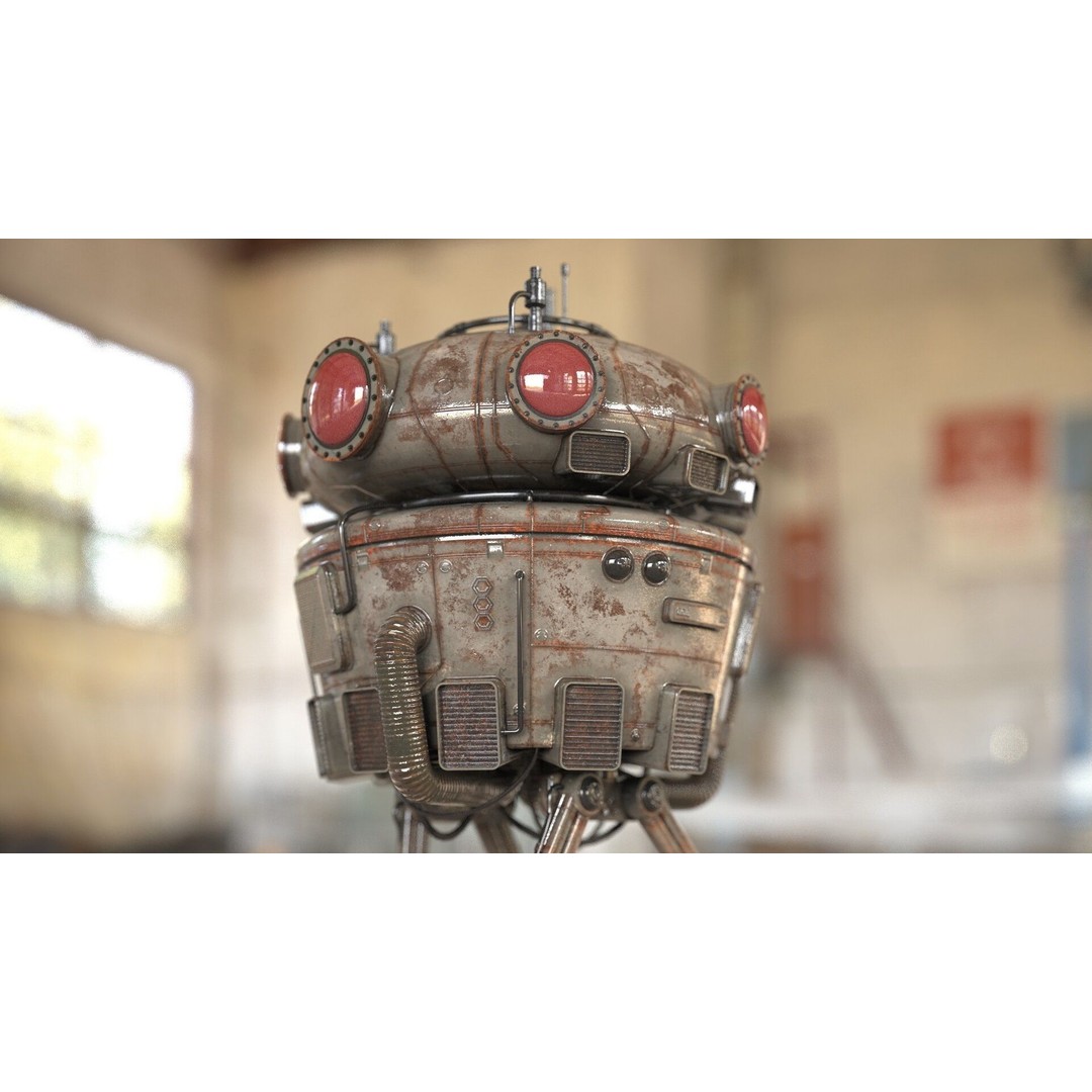 Sci-Fi Collector 3D Model – Low Poly Digital Asset, FBX, OBJ - View 3