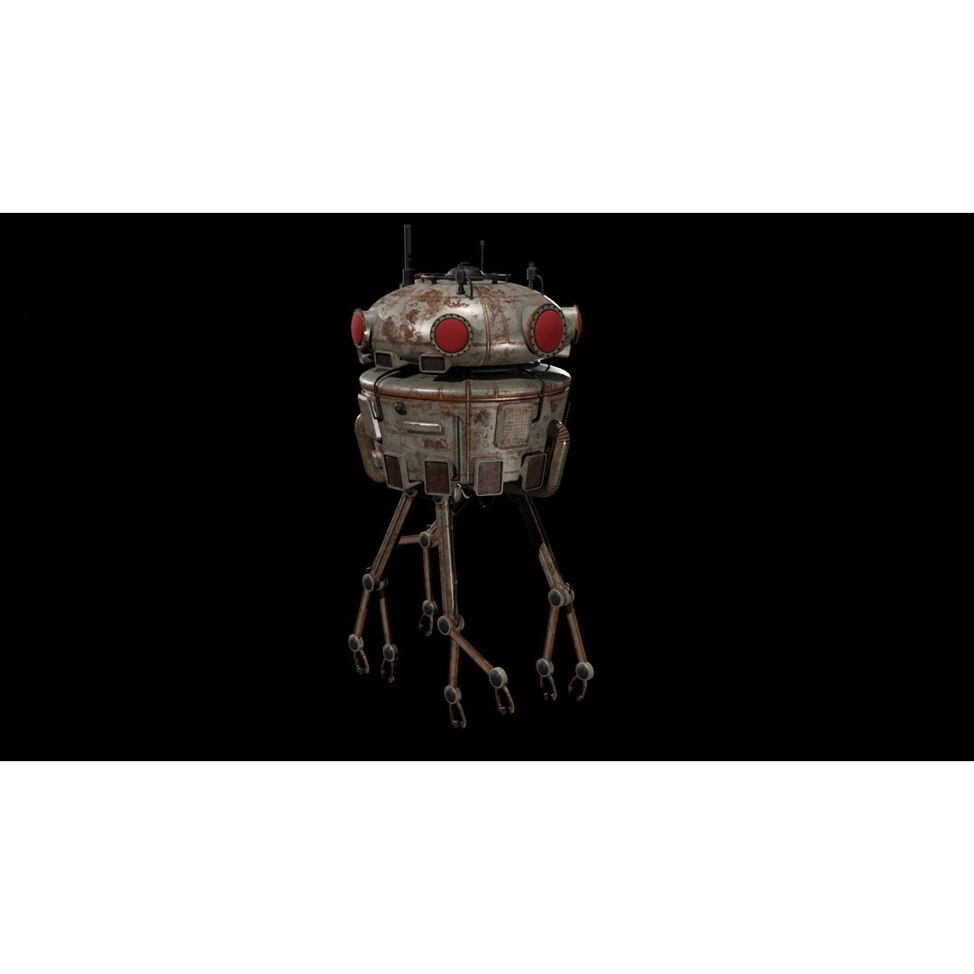 Sci-Fi Collector 3D Model – Low Poly Digital Asset, FBX, OBJ - View 6