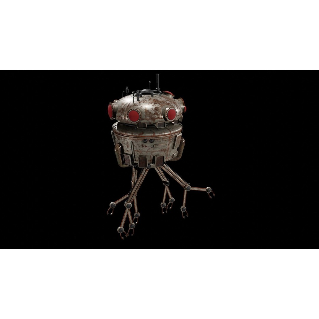 Sci-Fi Collector 3D Model – Low Poly Digital Asset, FBX, OBJ - View 7