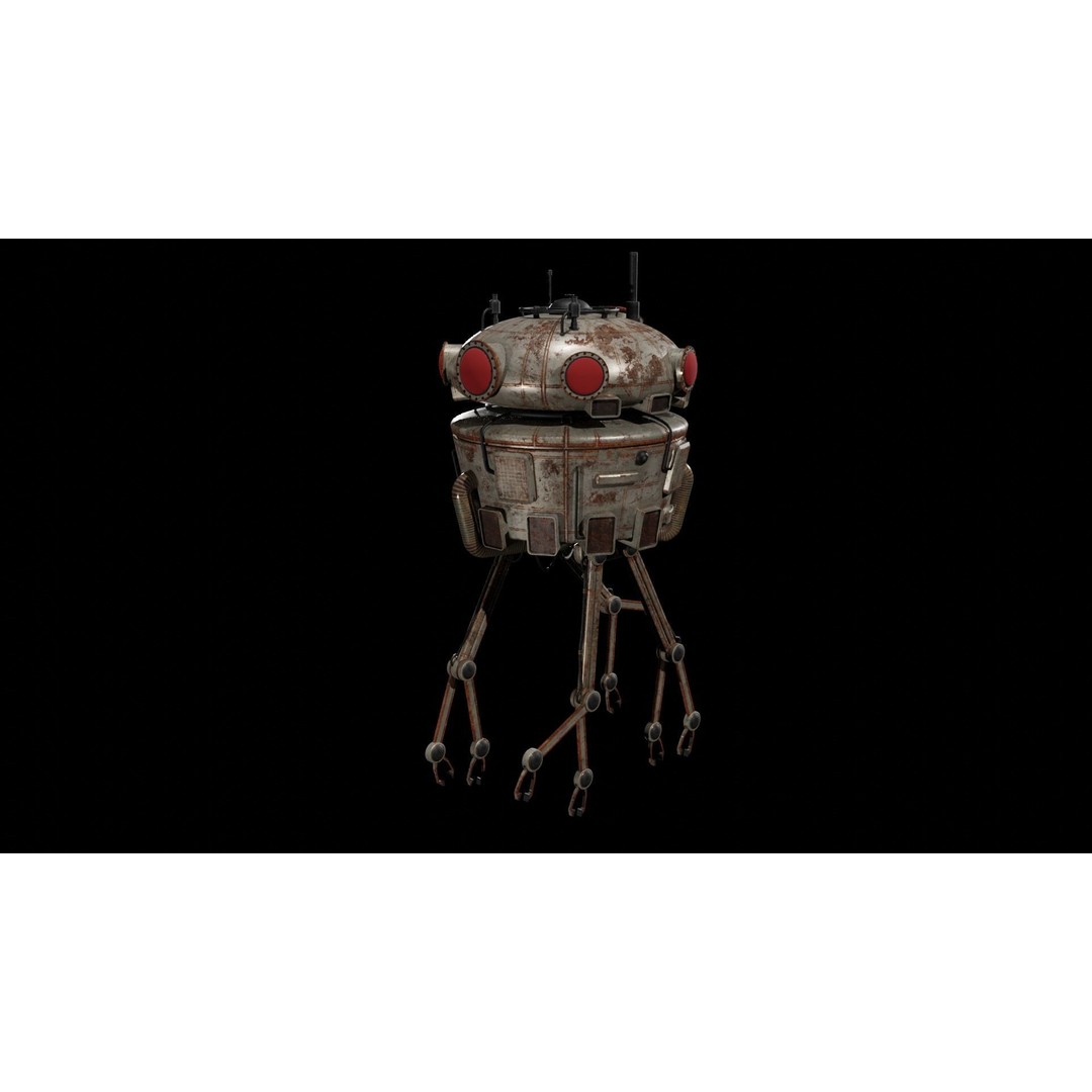 Sci-Fi Collector 3D Model – Low Poly Digital Asset, FBX, OBJ - View 8