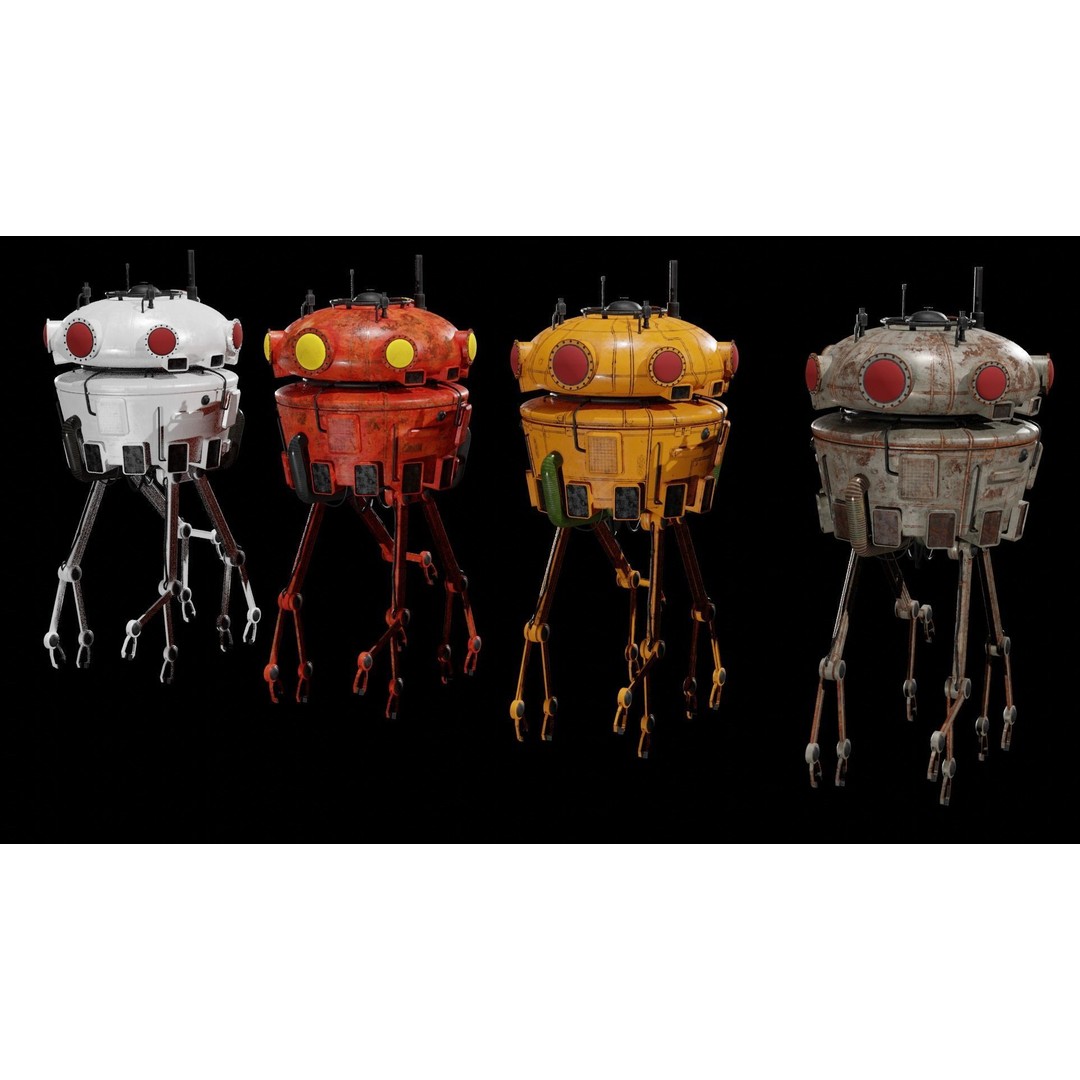 Sci-Fi Collector 3D Model – Low Poly Digital Asset, FBX, OBJ - View 9