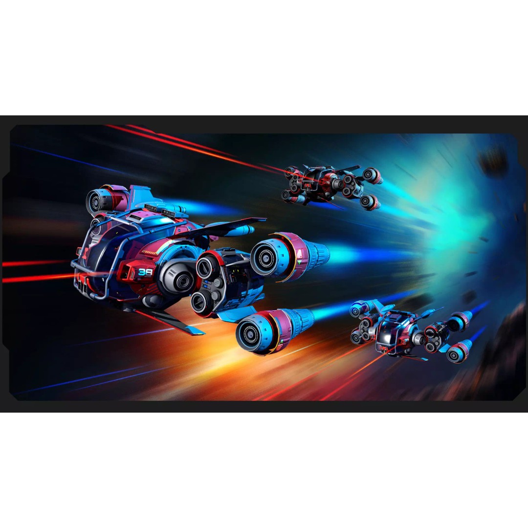 Modular SCARAB Starfighter 3D Model – Low Poly Sci-Fi Spacecraft, FBX - View 3