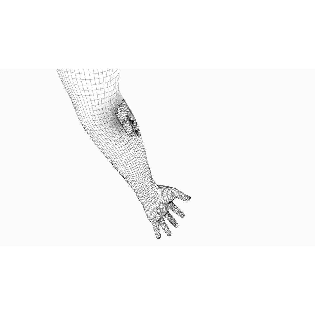 Injected Cannula 3D Model – Low Poly Medical Asset, FBX, Blender - View 18