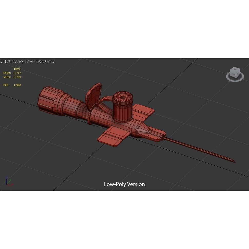 Injected Cannula 3D Model – Low Poly Medical Asset, FBX, Blender - View 20