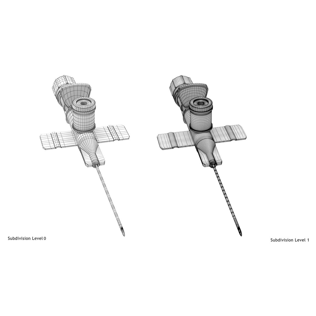 Injected Cannula 3D Model – Low Poly Medical Asset, FBX, Blender - View 26