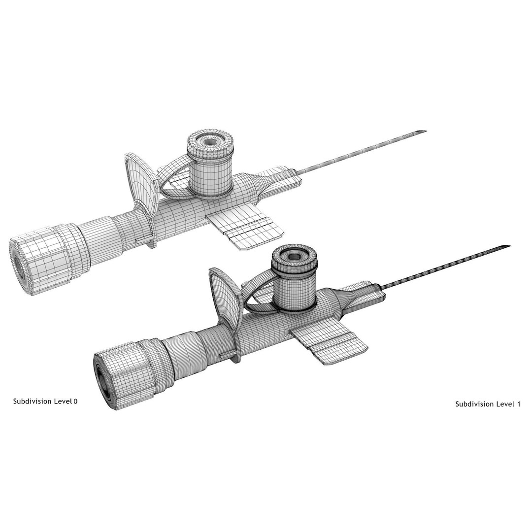 Injected Cannula 3D Model – Low Poly Medical Asset, FBX, Blender - View 28