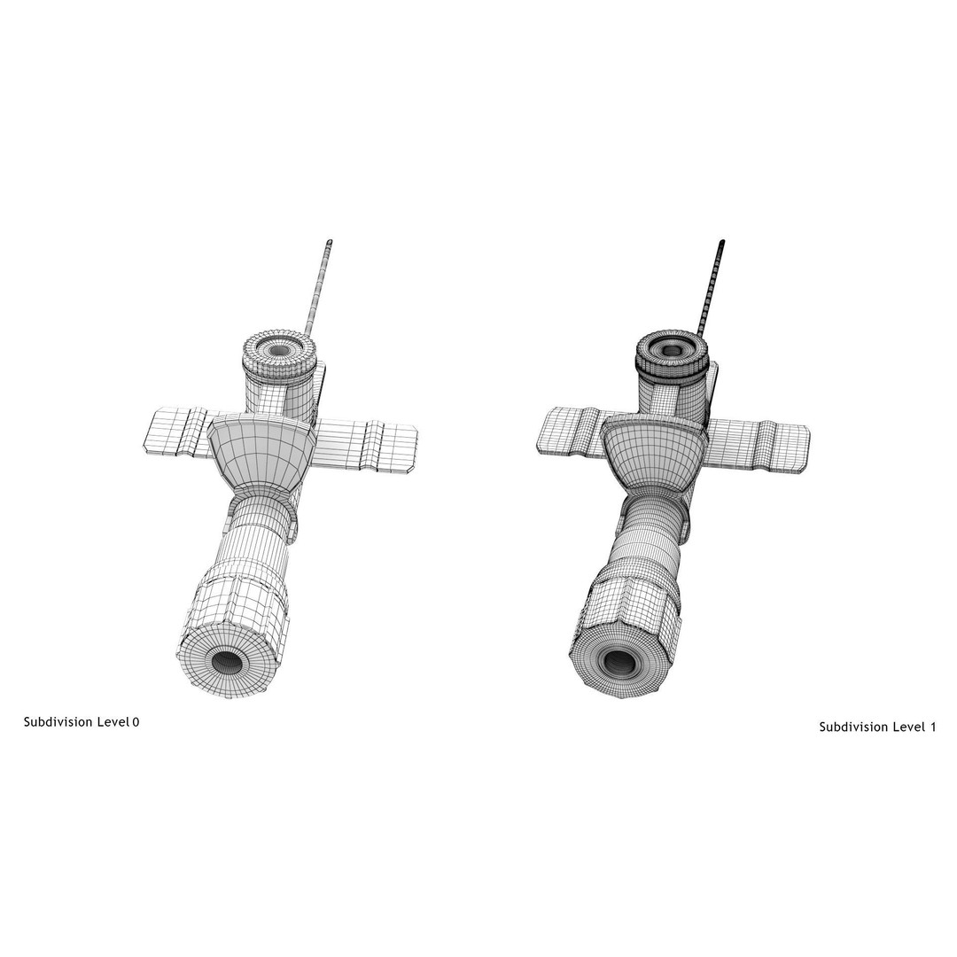 Injected Cannula 3D Model – Low Poly Medical Asset, FBX, Blender - View 32