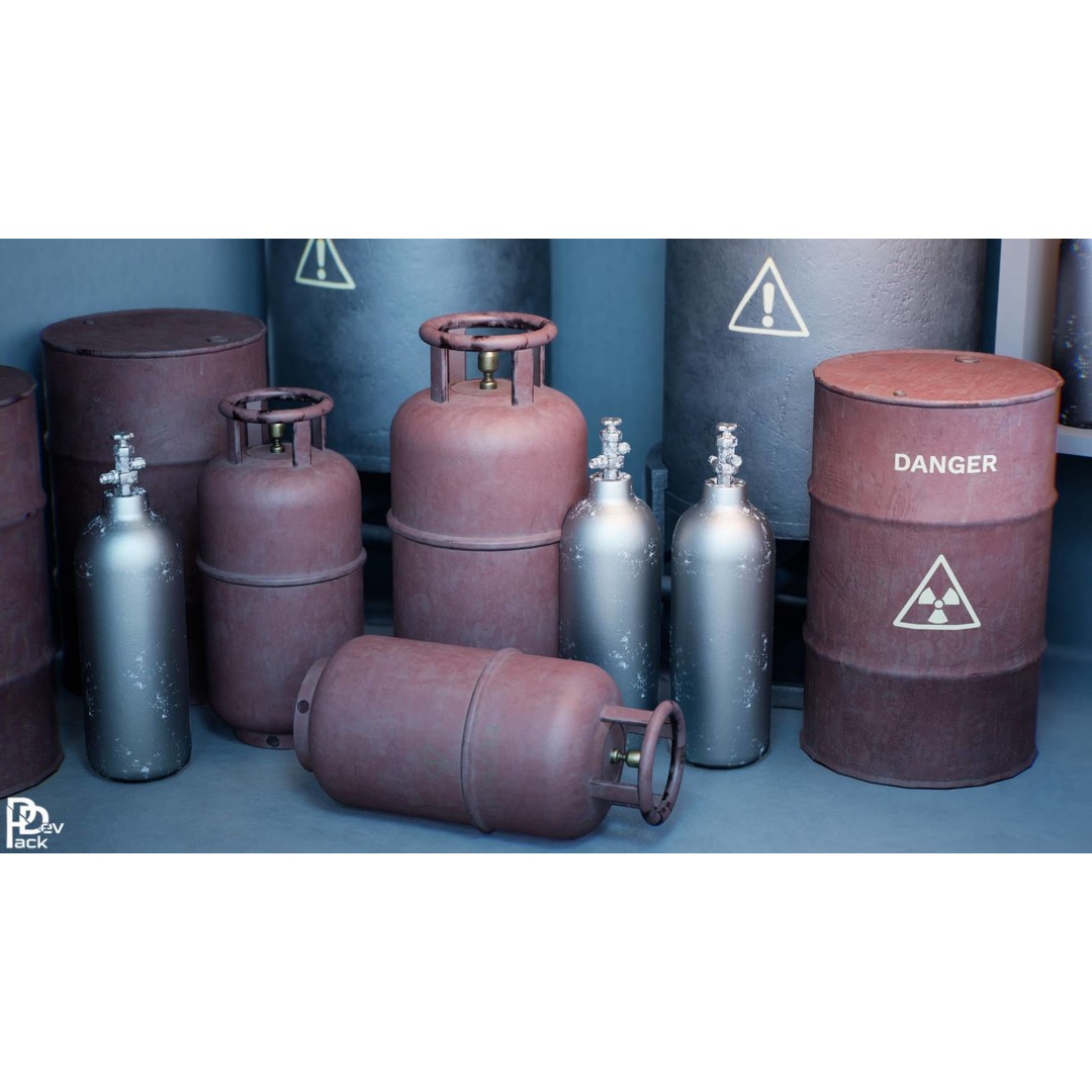 Chemical Laboratory Props 3D Model – Low Poly PBR Assets, FBX - View 11