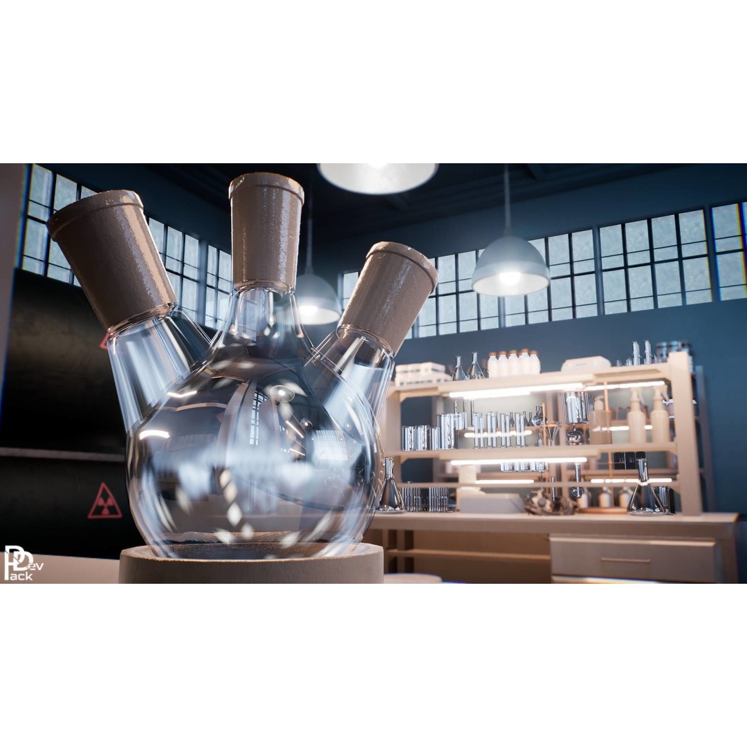 Chemical Laboratory Props 3D Model – Low Poly PBR Assets, FBX - View 9