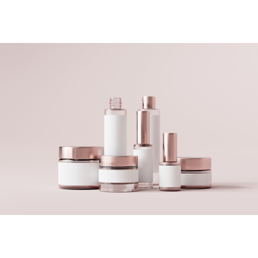 Cosmetic Bottles 3D Model – High Poly Realistic Packaging, FBX & OBJ - View 3