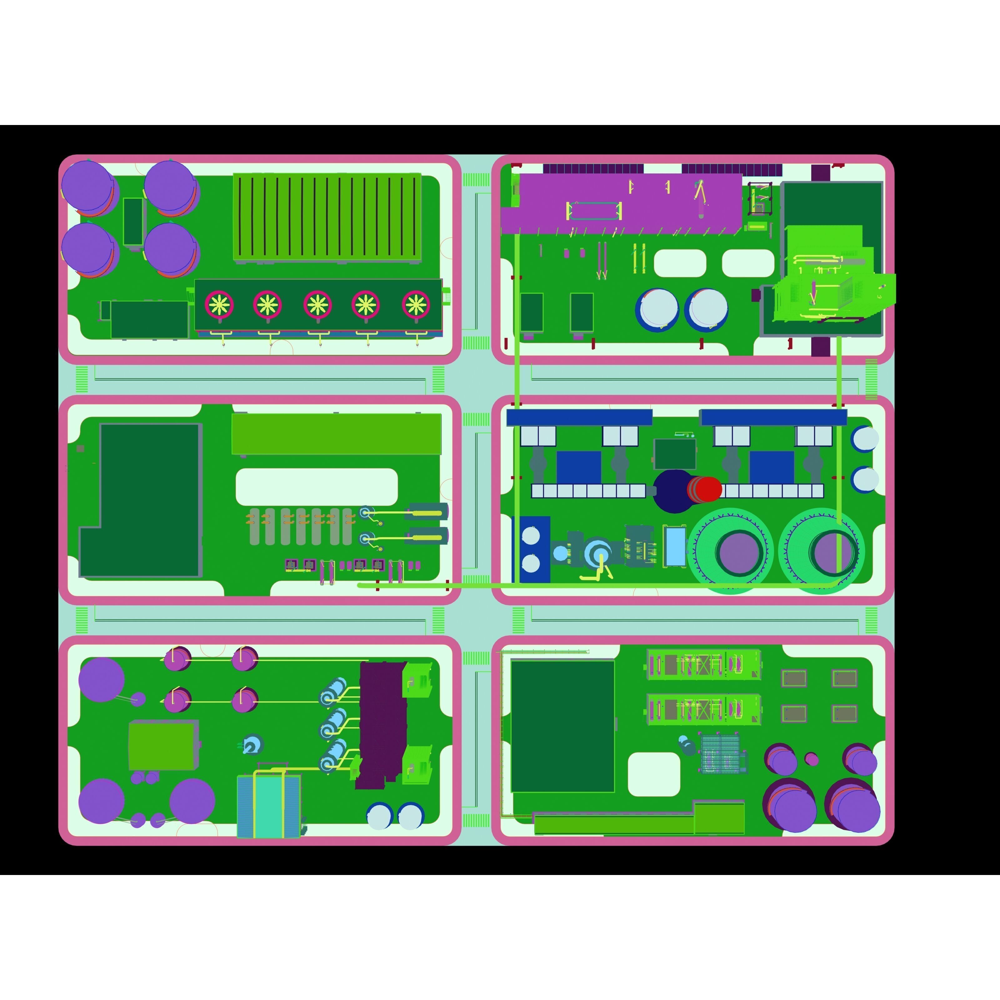 Huge Refinery - Game-Ready 3D Model - View 18